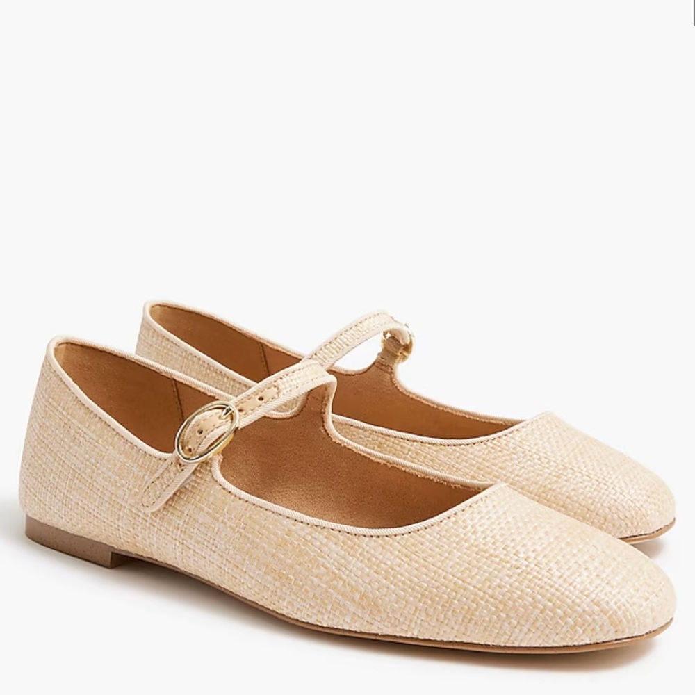 J. Crew Woven Mary Jane Flats